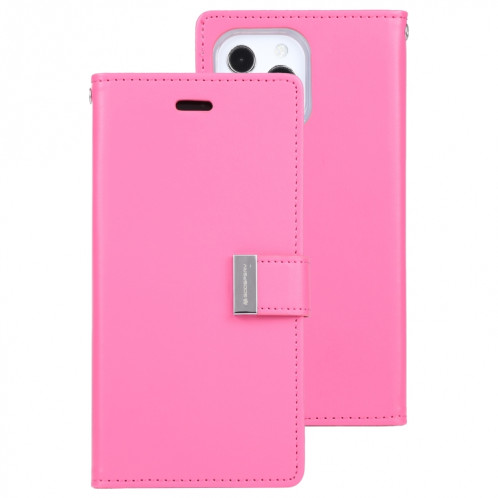 Crayez-vous Crazy Horon Crazy Horse Texture Horizontale Horizontal Flip Coating avec porte-cartes et portefeuille pour iPhone 13 Pro (Rose Rouge) SG003H965-07