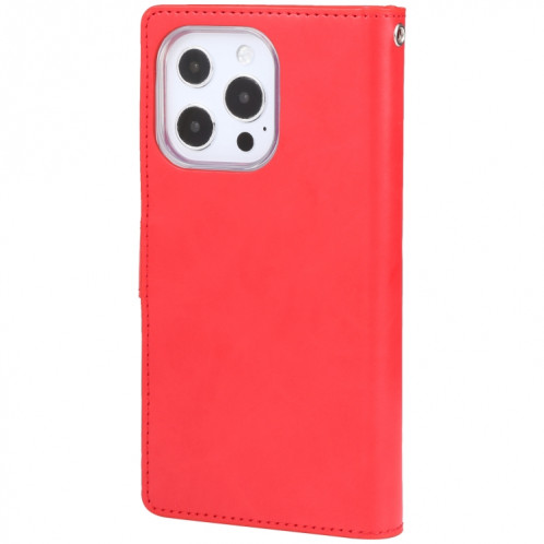 GOOSPERY MANSOOR Crazy Horse Texture Horizontale Flip Hood Case avec support & Card Slots & Portefeuille pour iPhone 13 Pro (rouge) SG103A445-07