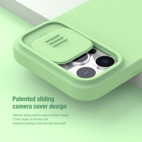 Nillkin Camshield Magsafe Magnétique Liquide Silicone + PC Couverture complète pour iPhone 13 PRO (Vert) SN502A282-011