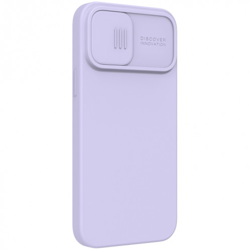 Nillkin Camshield Magsafe Magnétique Liquide Silicone + PC Couverture complète pour iPhone 13 Pro (violet) SN502B141-011