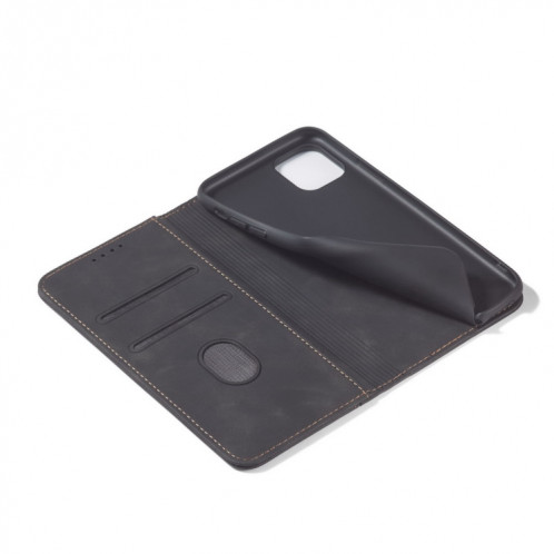 Texture de la peau Texture en peau de veau Magnétique Horizon Horizontal Horizontal Boîtier avec porte-cartes et portefeuille pour iPhone 13 Pro (Noir) SH903A279-07
