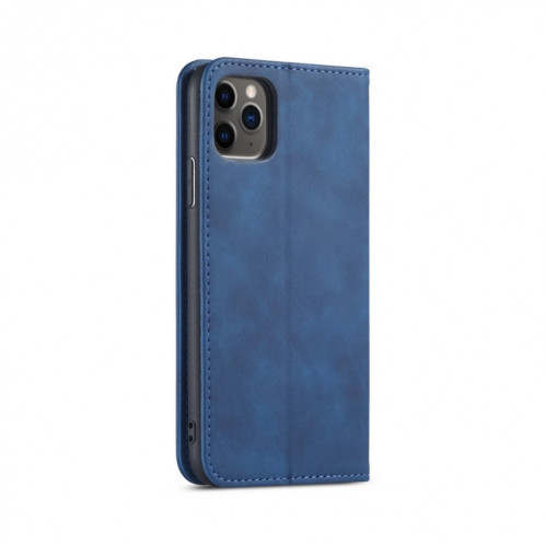 Texture de la peau Texture en peau de veau Magnétique Horizontal Horizontal Horizontal Coating avec support et carte de portefeuille et portefeuille pour iPhone 13 Pro (Bleu) SH903D1349-07