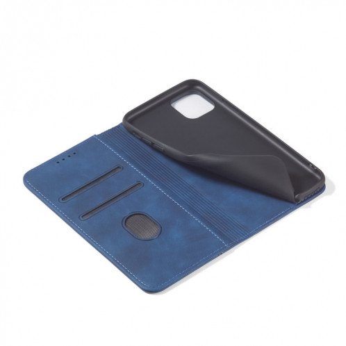 Texture de la peau Texture en peau de veau Magnétique Horizontal Horizontal Horizontal Coating avec support et carte de portefeuille et portefeuille pour iPhone 13 Pro (Bleu) SH903D1349-07