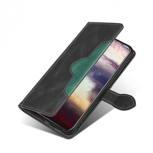 Pouce de couture Senteuse Boucle magnétique Horizontal Flip PU Coque en cuir PU avec support & carte Slots & Portefeuille pour iPhone 13 PRO (Noir) SH603A999-07