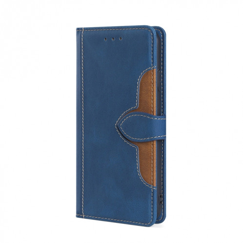 Couture de la peau Senteuse Boucle magnétique Horizontal Flip PU Coque en cuir PU avec support & carte Slots & Portefeuille pour iPhone 13 Pro (Bleu) SH603C1959-07