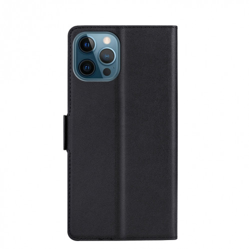 Boucle latérale ultra-mince Boucle latérale PU + TPU Horizontal Horizontal Cuir Coating avec support et emplacement de carte pour iPhone 13 Pro (Noir) SH303A898-07