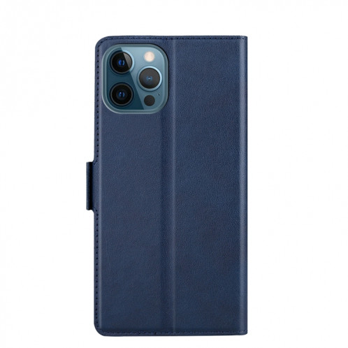 Boucle latérale ultra-mince Boucle latérale PU + TPU Horizontal Horizontal Too Cuir avec support et emplacement de carte pour iPhone 13 Pro (Bleu) SH303C1156-07