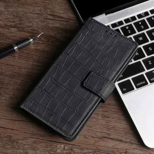 Texture de crocodile Texture de crocodile Fermoir magnétique Horizontal Flip PU Coque en cuir PU avec support & carte Slots & Portefeuille pour iPhone 13 Pro (Noir) SH403A693-08