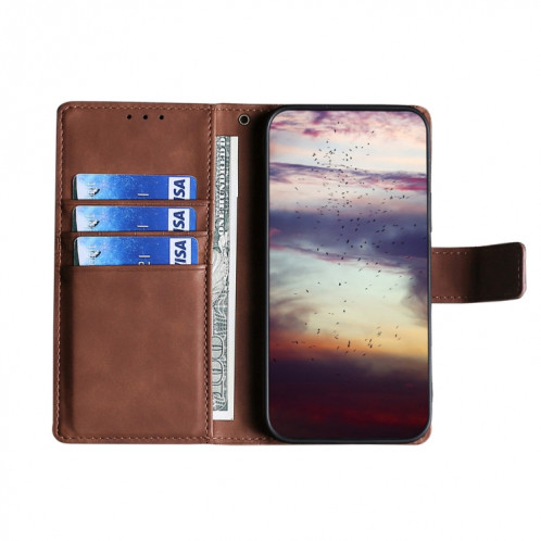 Texture de crocodile Texture de crocodile Fermoir magnétique Horizontal Flip PU Coque en cuir PU avec support & carte Slots & Portefeuille pour iPhone 13 PRO (Brown) SH403D1293-08