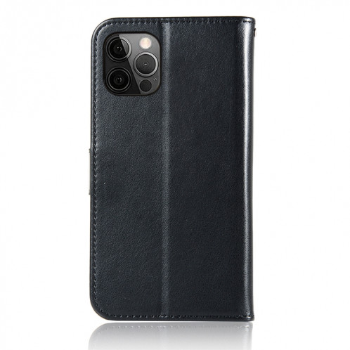 Étui de gaufrage au carillon de céremptoire Horizontal Flip Cuir Toot avec porte-cartes et portefeuille pour iPhone 13 Pro (Noir) SH102A1895-07