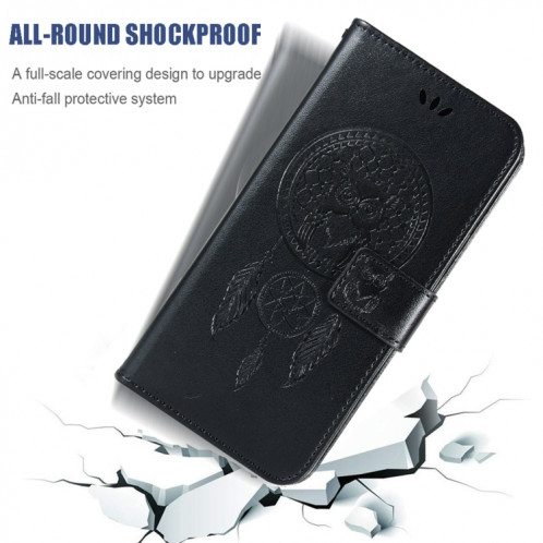 Étui de gaufrage au carillon de céremptoire Horizontal Flip Cuir Toot avec porte-cartes et portefeuille pour iPhone 13 Pro (Noir) SH102A1895-07