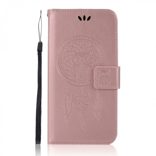 Étui de gaufrage au chime Vent Hibering Horizontal Flip Cuir Case avec support & Card Slots & Portefeuille pour iPhone 13 Pro (Rose Gold) SH102E1955-07