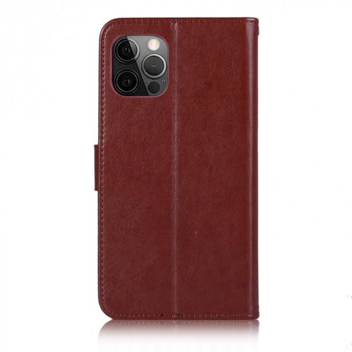 Étui de gaufrage au carillon à carillon à carreaux Horizontal Flip Cuir Toot avec porte-cartes et portefeuille pour iPhone 13 PRO (Brown) SH102F1008-07