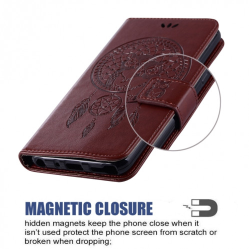 Étui de gaufrage au carillon à carillon à carreaux Horizontal Flip Cuir Toot avec porte-cartes et portefeuille pour iPhone 13 PRO (Brown) SH102F1008-07