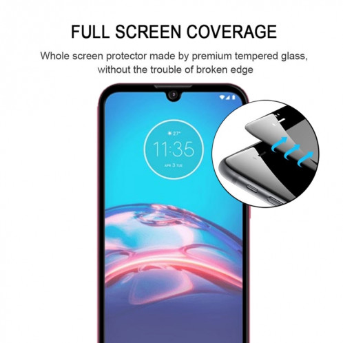 Pour Motorola Moto E6i Colle Colle Plein couverture Protecteur de protection trempé SH7401998-08