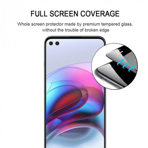 Pour Motorola Edge S Plein Colle Plein couverture Protecteur de vitre trempé SH7403805-08