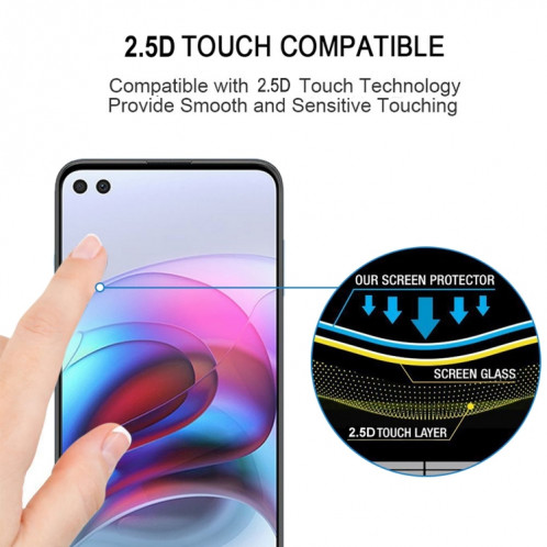 Pour Motorola Edge S Plein Colle Plein couverture Protecteur de vitre trempé SH7403805-08