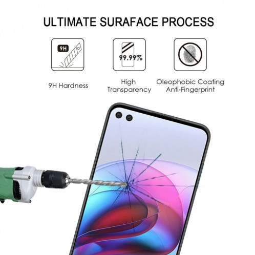 Pour Motorola Edge S Plein Colle Plein couverture Protecteur de vitre trempé SH7403805-08