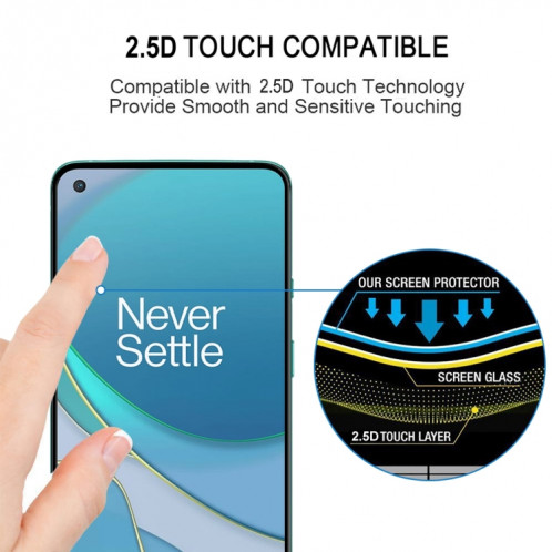 Pour le film de verre trempé du protecteur de protection de la couverture de colle complet de oneplus 8T / 8T + 5G SH74041403-08