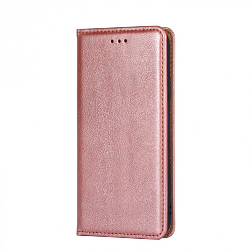 PU + TPU Huile Gloss Couleur Solide Horizontal Horizontal Horizontal Boîtier avec porte-cartes et portefeuille pour iPhone 13 Pro (Rose Gold) SH502B532-07