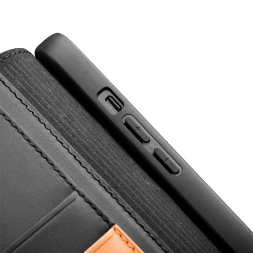 Coque en cuir horizontal horizontal de Qialino avec support et portefeuille pour iPhone 13 Pro Max (Noir) SQ404A1572-05