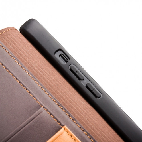 Coque en cuir Horizontal horizontal de Qialino avec support et portefeuille pour iPhone 13 Pro Max (Brown) SQ404B615-05
