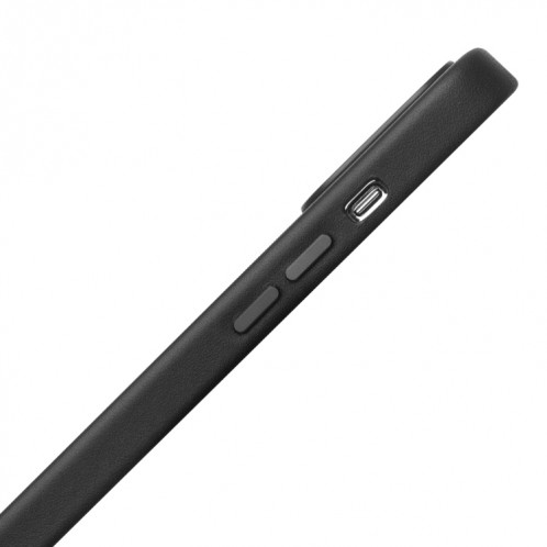 QIALINO NAPPA COWHIDE MAGSafe Cas de protection magnétique pour iPhone 13 Pro (Noir) SQ503A856-05