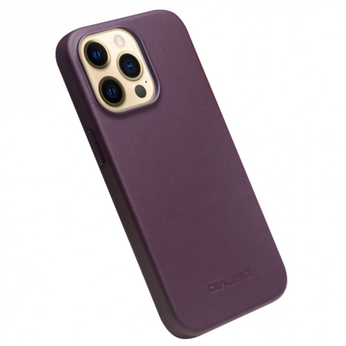 QIALINO NAPPA COWHIDE MAGSAFE Cas de protection magnétique pour iPhone 13 Pro (cristal violet) SQ503E800-05