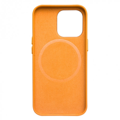QIALINO NAPPA COWHIDE MAGSafe Cas de protection magnétique pour iPhone 13 Pro Max (Orange) SQ504B649-05