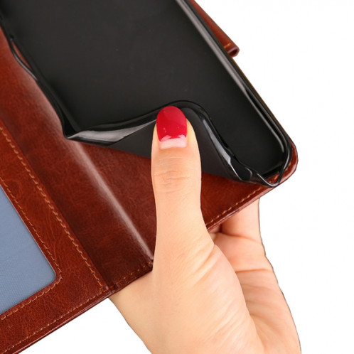 Texture cristalline Horizontale Flip Cuir Coffret avec porte-cartes et portefeuille pour iPhone 13 Pro (bleu clair) SH503E1589-07