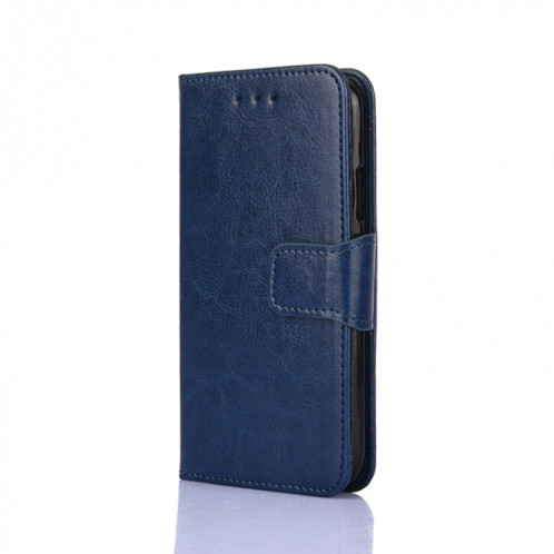 Texture cristalline Horizontale Flip Cuir Toot avec porte-cartes et portefeuille pour iPhone 13 Pro Max (bleu royal) SH504C1570-07