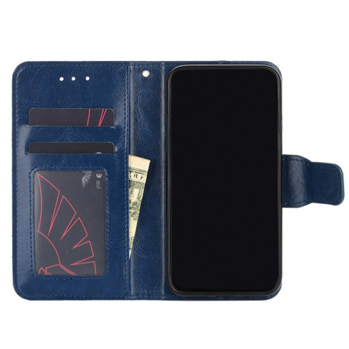 Texture cristalline Horizontale Flip Cuir Toot avec porte-cartes et portefeuille pour iPhone 13 Pro Max (bleu royal) SH504C1570-07