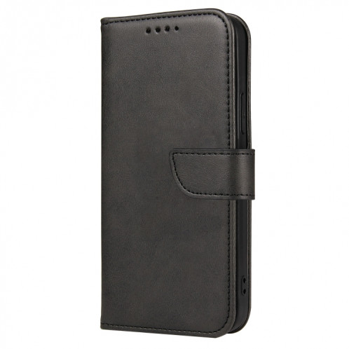 Calf Texture Boucle Horizontal Flip Cuir Toot avec porte-cartes et portefeuille pour iPhone 13 Pro (Noir) SH903B210-08