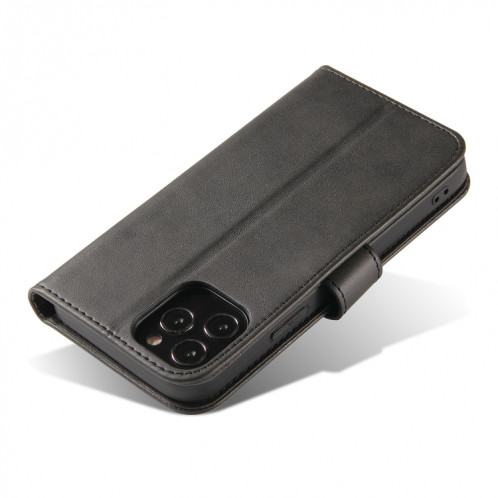 Calf Texture Boucle Horizontal Flip Cuir Toot avec porte-cartes et portefeuille pour iPhone 13 Pro (Noir) SH903B210-08