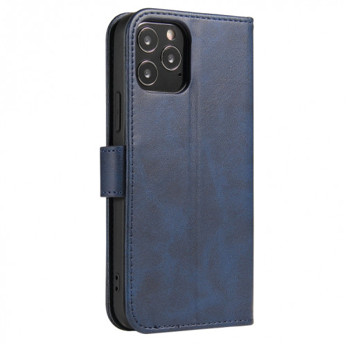 Cas de texture de veau Boucle Horizontal Flip Cuir Coffret avec support et portefeuille et portefeuille pour iPhone 13 Pro (Bleu) SH903C8-08