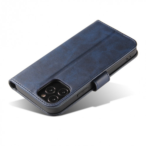 Cas de texture de veau Boucle Horizontal Flip Cuir Coffret avec support et portefeuille et portefeuille pour iPhone 13 Pro (Bleu) SH903C8-08