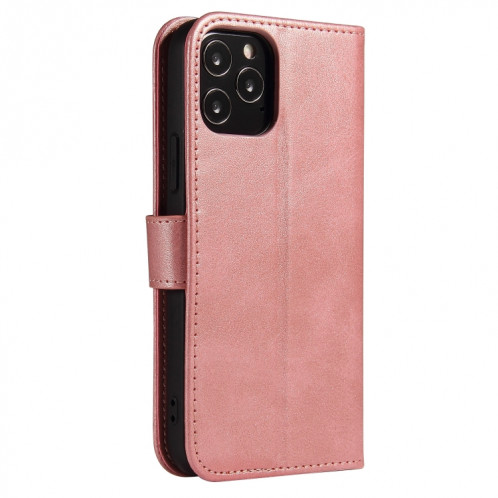 Calf Texture Boucle Horizontal Horizontal Toam Coating avec porte-cartes et portefeuille pour iPhone 13 Pro (Rose Gold) SH903D1186-08