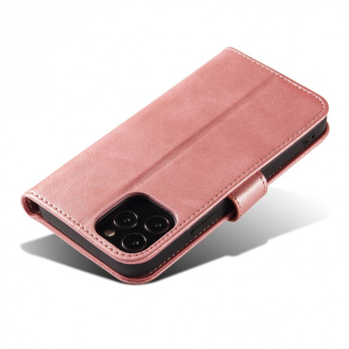 Calf Texture Boucle Horizontal Horizontal Toam Coating avec porte-cartes et portefeuille pour iPhone 13 Pro (Rose Gold) SH903D1186-08