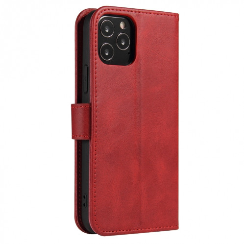 Calf Texture Boucle Horizontal Flip Cuir Coffret avec porte-cartes et portefeuille et portefeuille pour iPhone 13 Pro (rouge) SH903E1793-08