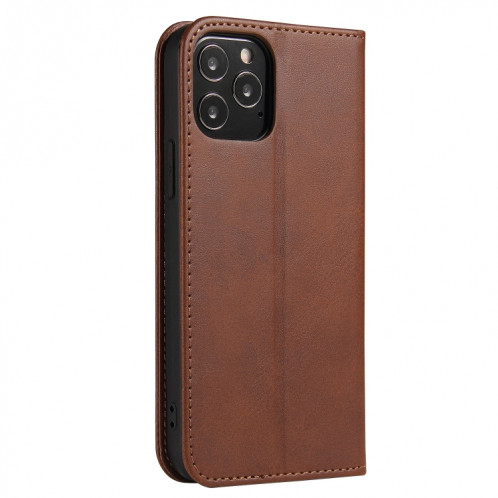 Texture mollet Horizontal Horizontal Horizontal Boîtier avec porte-cartes et portefeuille pour iPhone 13 Pro Max (Brown) SH204C562-08