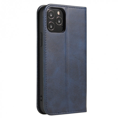 Texture mollet Horizontal Horizontal Horizontal Boîtier avec porte-cartes et portefeuille pour iPhone 13 Pro Max (Bleu) SH204D1699-08