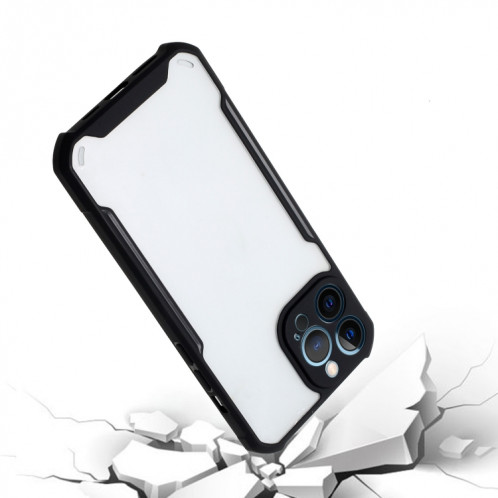 Cas d'acrylique + Couleur TPU TPU pour iPhone 13 Pro Max (Noir) SH604C1060-04
