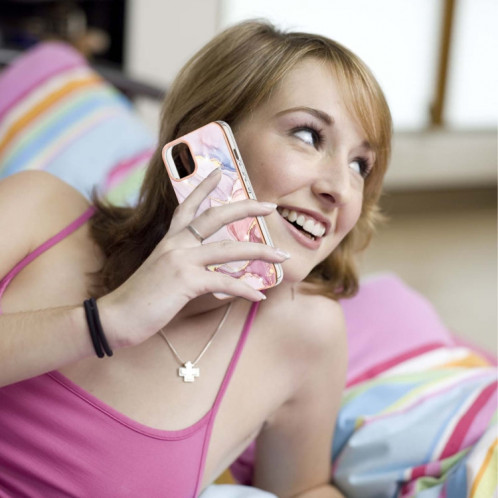 Cas d'antichoppes Dual-côté Dual-côté IMD pour iPhone 13 Pro (Rose Gold 005) SH003E1955-05