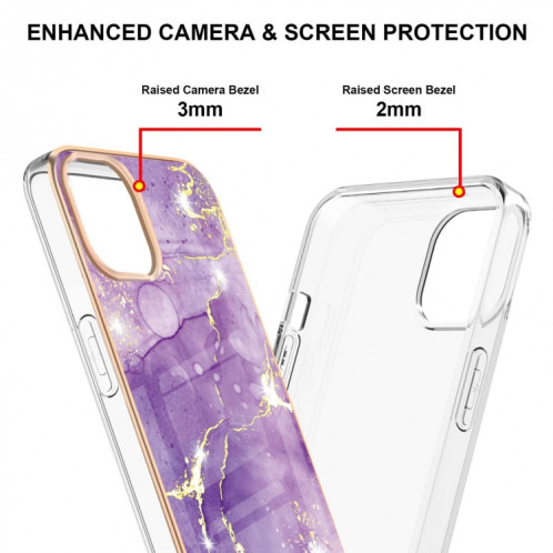 Cas d'accidenté numérique IMD Dual-côté Dual-côté pour iPhone 13 Pro Max (violet 002) SH004B1293-05