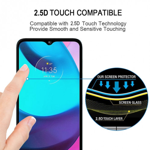 Pour Motorola Moto E20 25 PCS Film de verre trempé en plein écran complet SH20021513-07