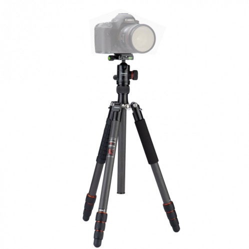Trépied de caméra de fibre de carbone Fotopro X-Go Plus E avec une tête de boule à double action SF08031252-05