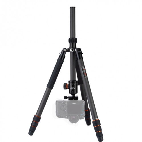 Trépied de caméra en fibre de carbone pliable de Fotopro X-Go Max E avec une tête de boule à double action SF08051195-05