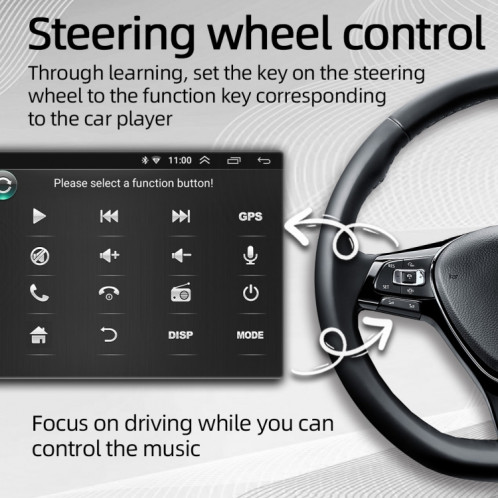 SX2 voiture 10,1 pouces Double Din Shaking Head Android 10.1 Machine de navigation Récepteur radio, Support FM & Bluetooth et GPS SH08871351-013
