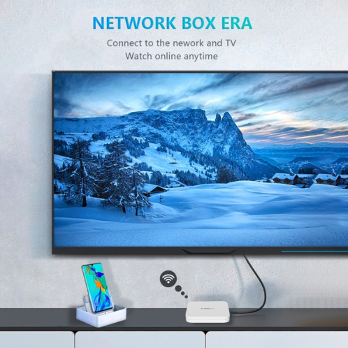 T95Mini 4K HD Network TV Boîte supérieure, Android 10.0, Allwinner H313 Quad Core 64 bits Cortex-A53, 1 Go + 8 Go, Support 2.4g WiFi, HDMI, AV, LAN, USB 2.0, UK Plug SH28031662-012