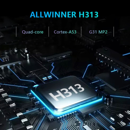 T95Mini 4K HD Network TV Boîte supérieure, Android 10.0, Allwinner H313 Quad Core 64 bits Cortex-A53, 1 Go + 8 Go, Support 2.4g WiFi, HDMI, AV, LAN, USB 2.0, UK Plug SH28031662-012